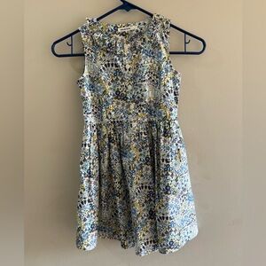 Girls Floral Button-Front Dress